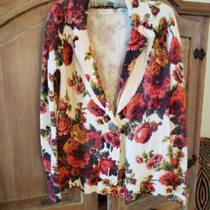 Anthropologie floral sweater